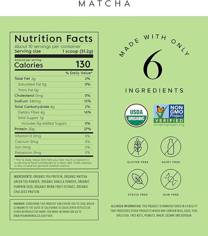 Plant Based Protein Powder - Organic, 20 Grams Per Serving