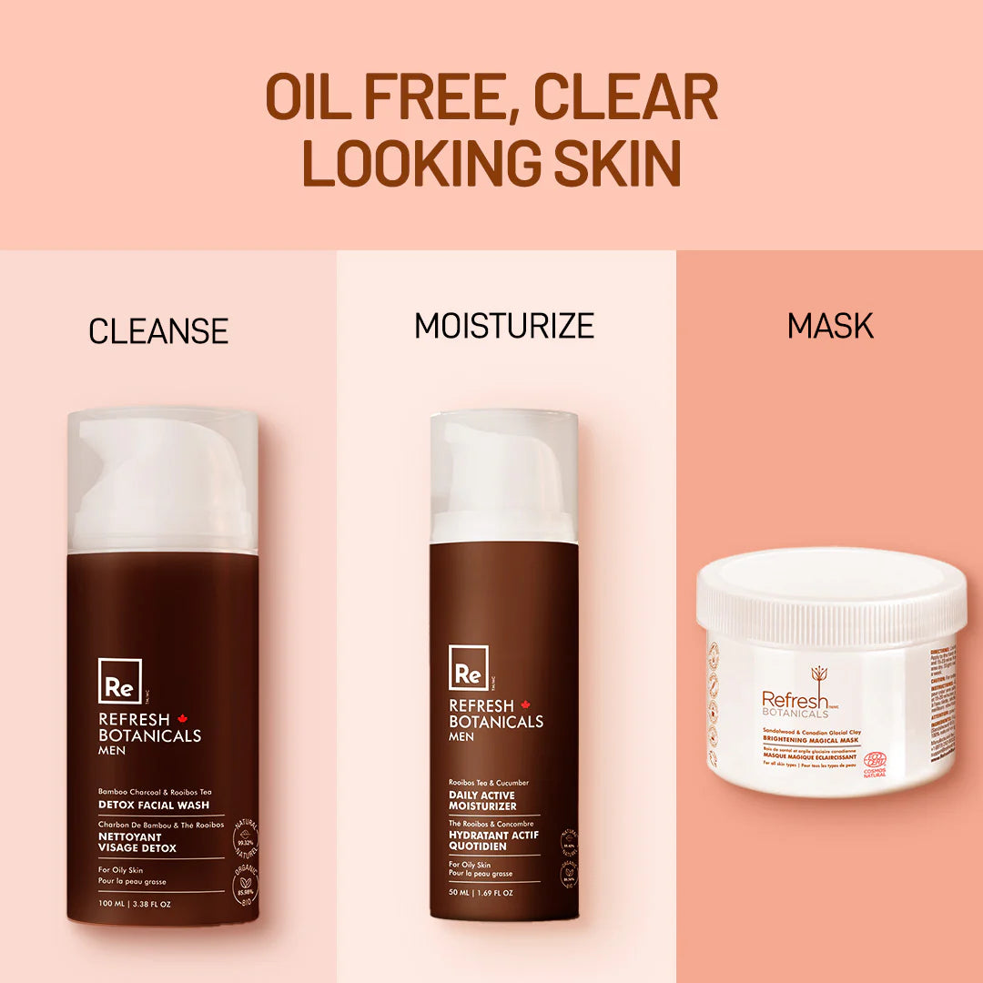 Daily Active Moisturizer - For Men, with Rooibos & Cucumber - 50  mL