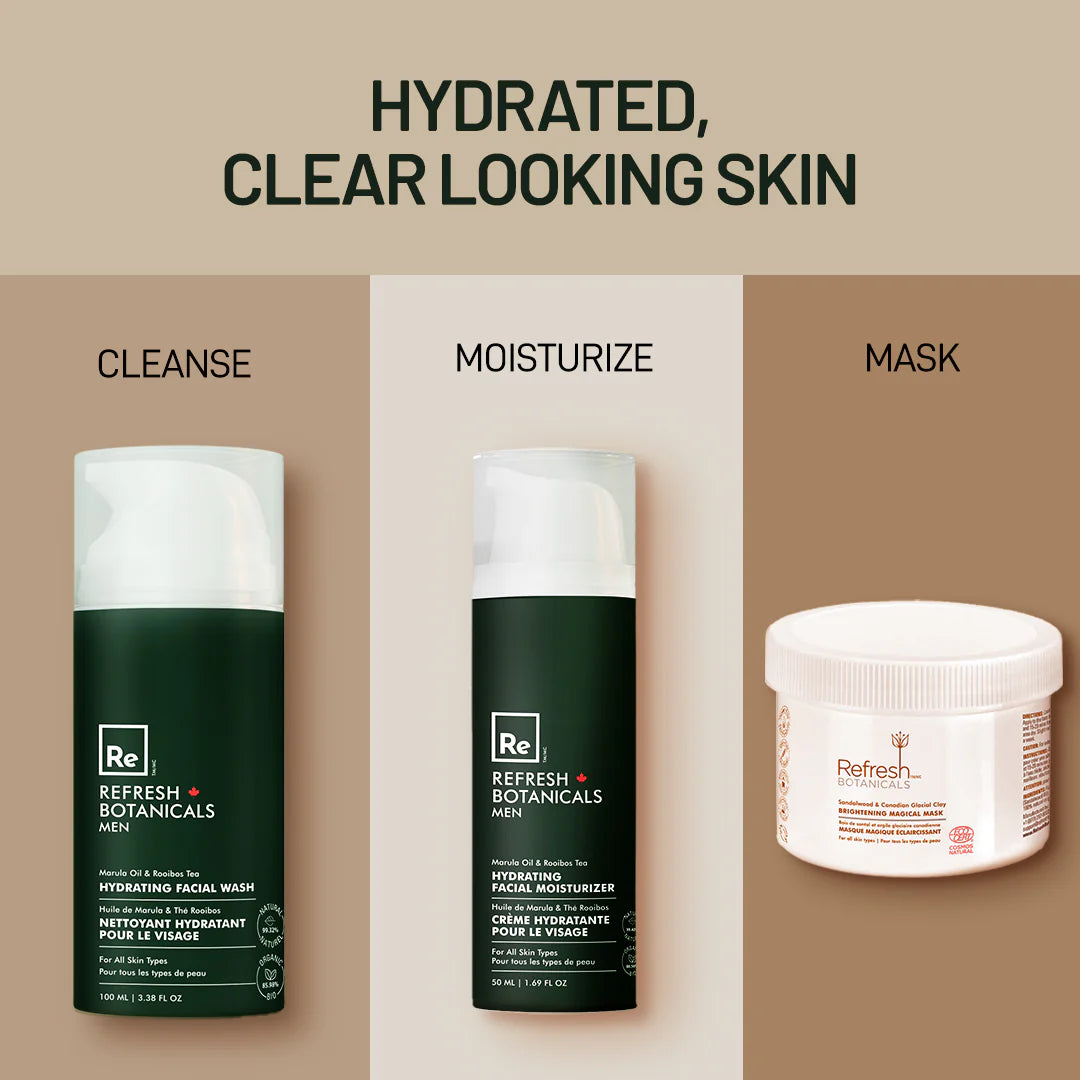 Hydrating Facial Moisturizer - For Men, with Marula Oil & Rooibos - 50 mL