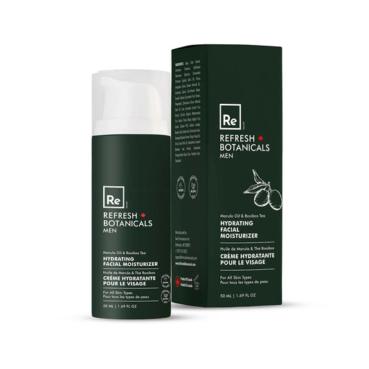 Hydrating Facial Moisturizer - For Men, with Marula Oil & Rooibos - 50 mL