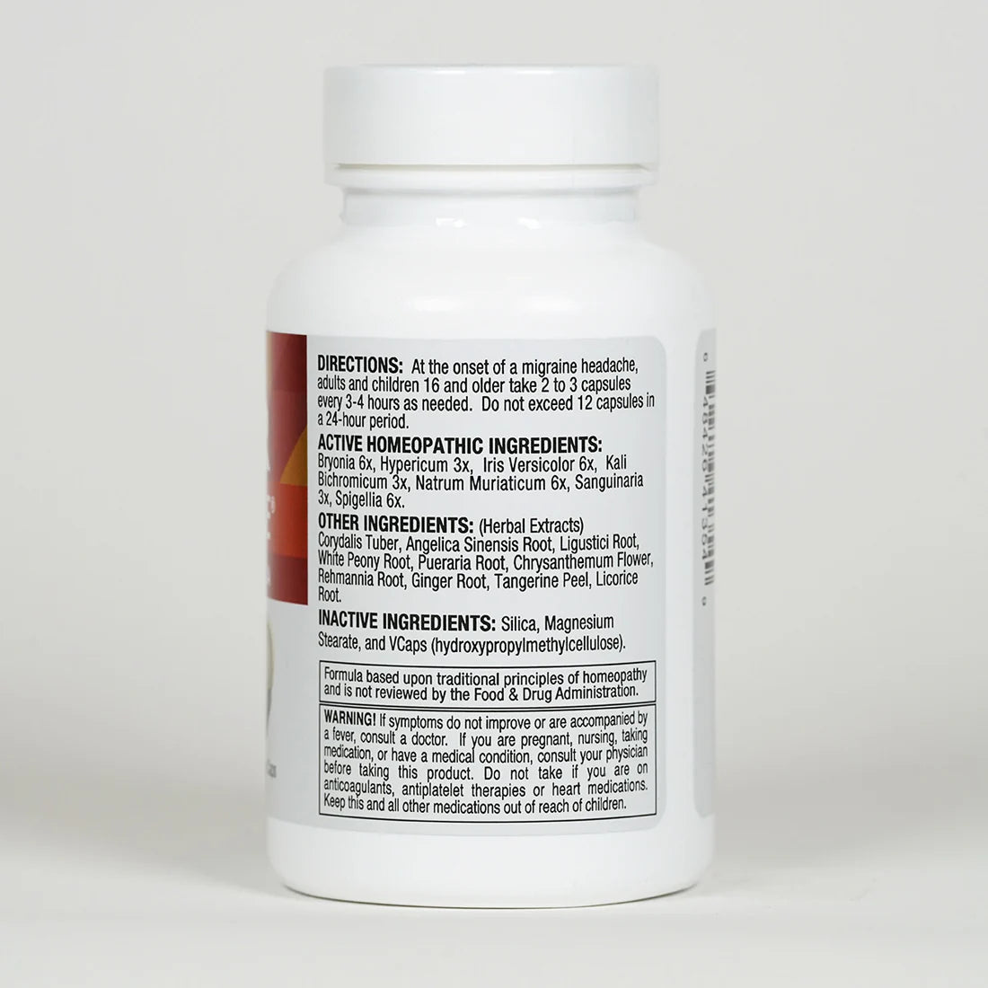 Clear Migraine - Homeopathic Formula - 60 Capsules