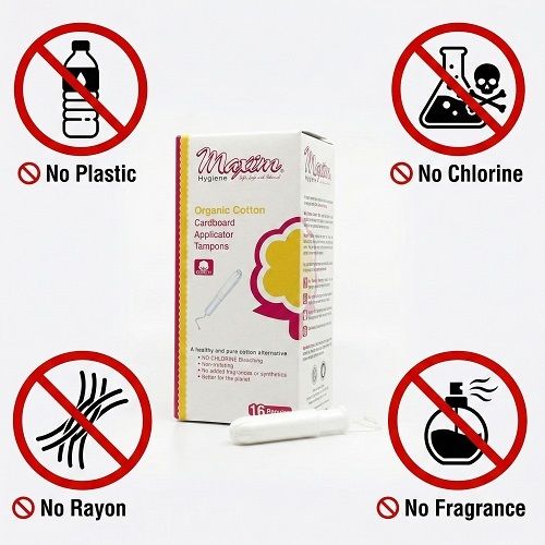 Maxim® 100% Certified Organic Cardboard Applicator Tampon, Regular, 16 Count