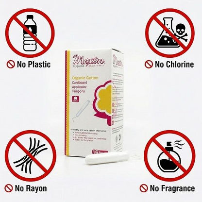 Maxim® 100% Certified Organic Cardboard Applicator Tampon, Regular, 16 Count