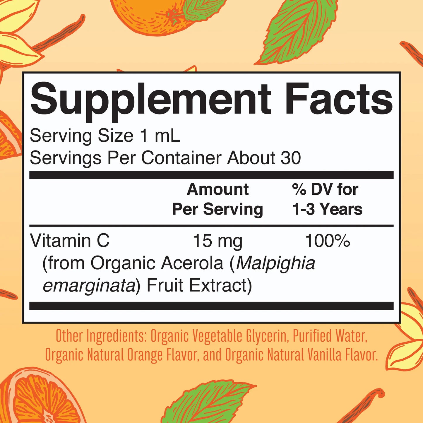 Organic Toddler Vitamin C Liquid Drops