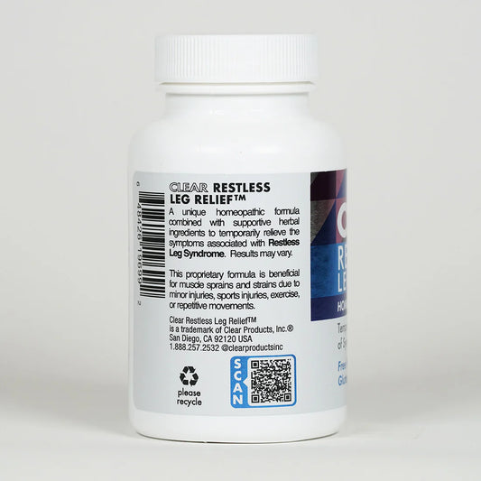 Clear Restless Leg Relief - Homeopathic Formula - 60 Capsules