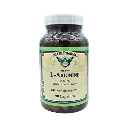 L-Arginine - 500 mg, Free Form - 90 Capsules