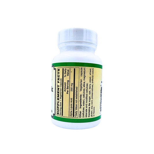 Alpha Lipoic Acid 250 mg Capsules