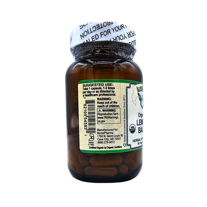 Lemon Balm - 400 Mg Organic - 90 Capsules