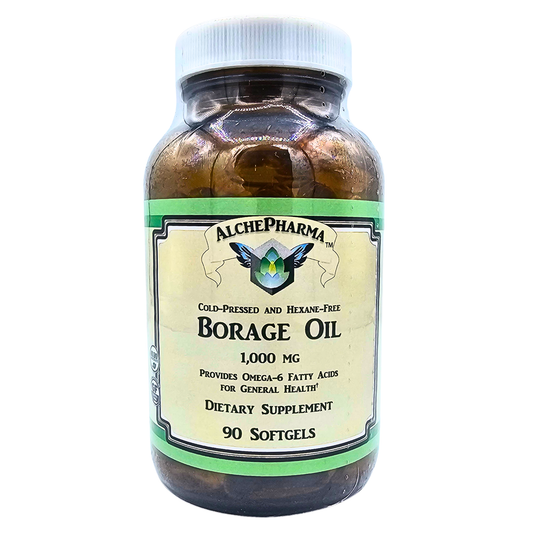 Borage Oil - 1,000 mg Cold Pressed & Hexane-Free