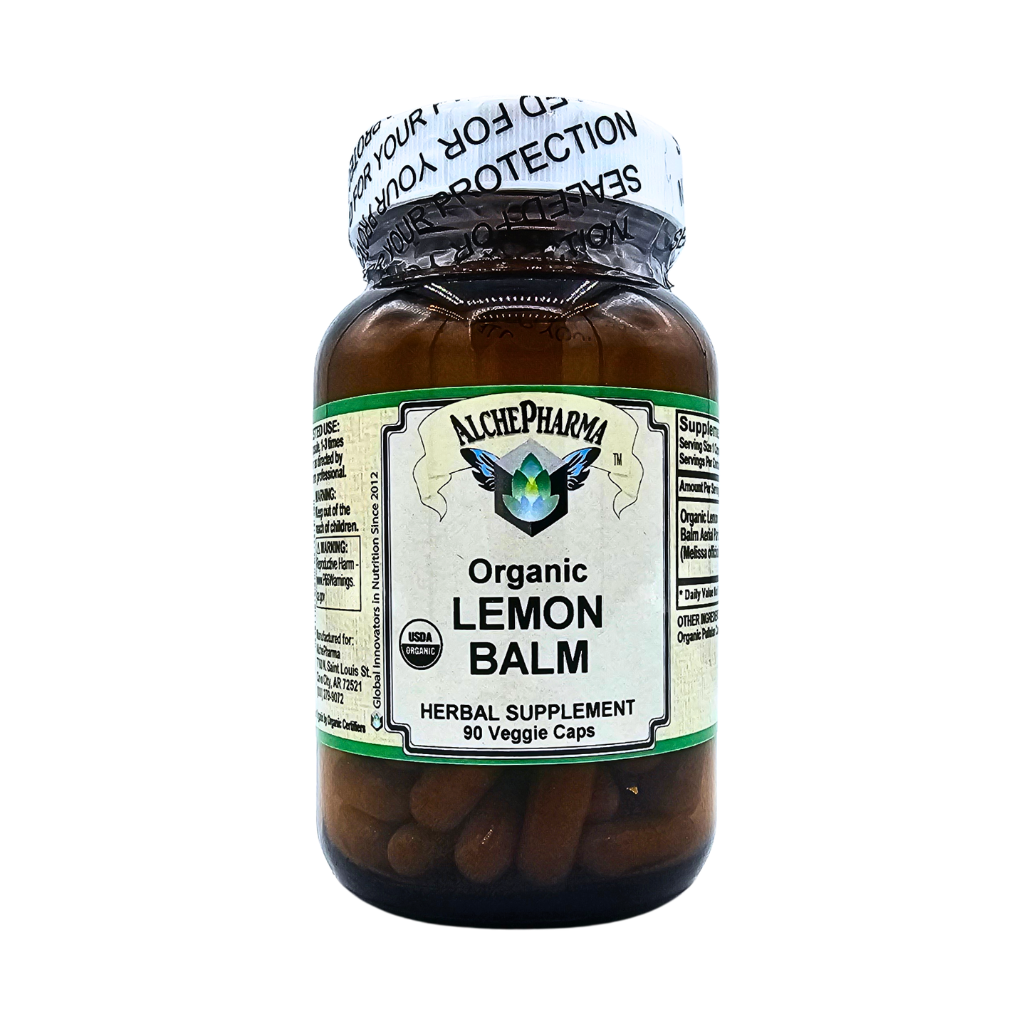 Lemon Balm - 400 Mg Organic - 90 Capsules