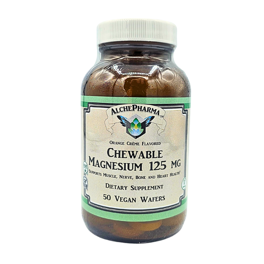 Chewable Magnesium 125 mg - Orange Cream Flavored - 50 Wafers