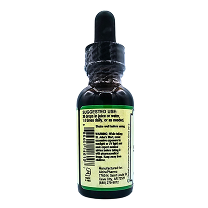 St. John's Wort - 500 mg, Alcohol Free - 1 Fl. Oz.