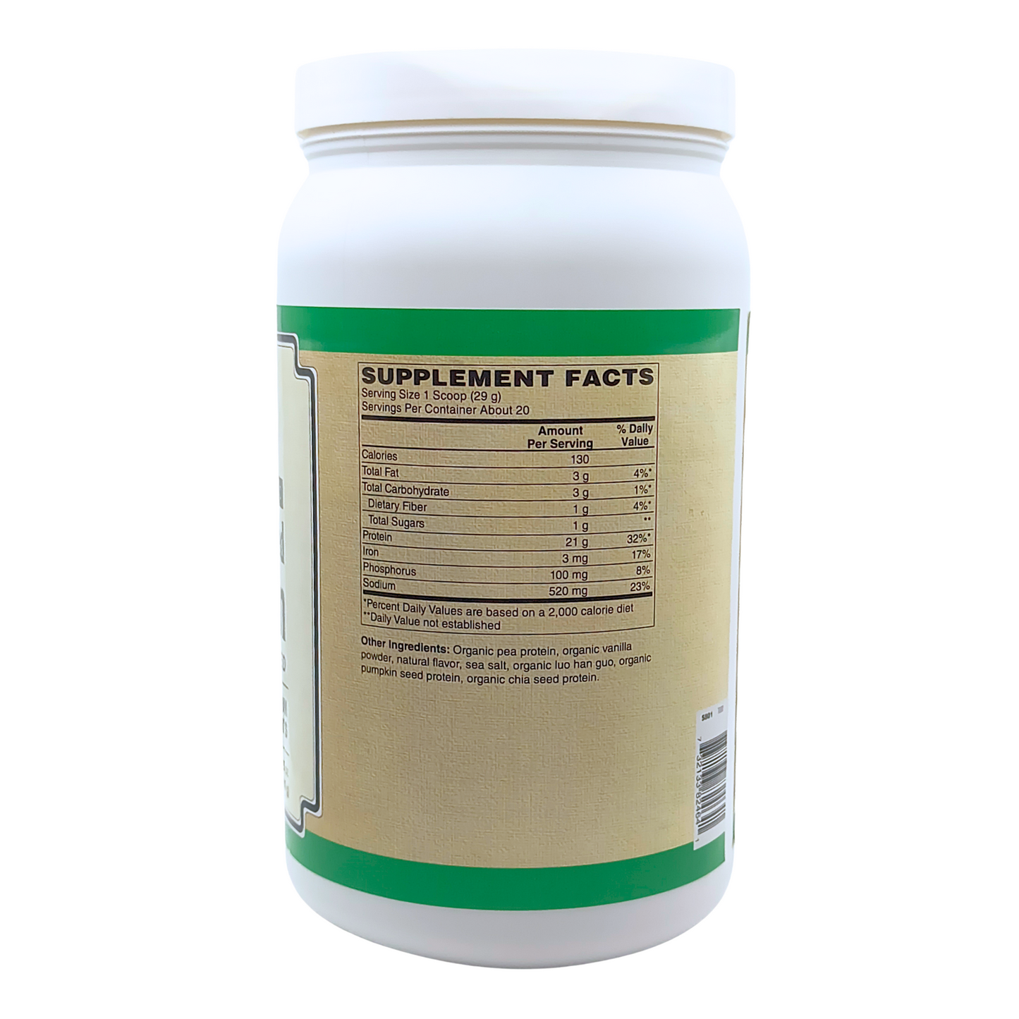 Organic Plant Based Protein Vanilla