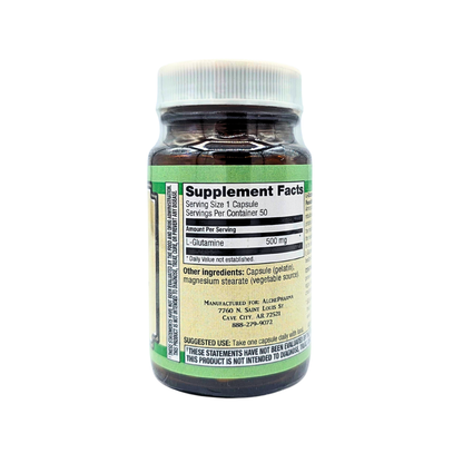 L-Glutamine 500 mg, Free Form Capsules