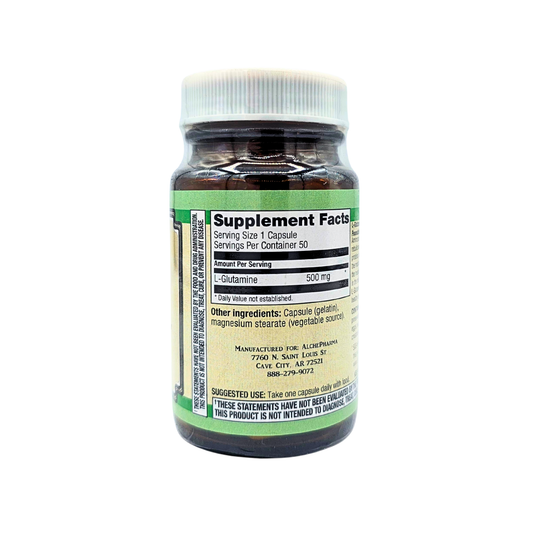 L-Glutamine 500 mg, Free Form Capsules