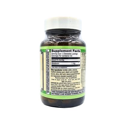 Melatonin 1 mg - Peppermint Flavored - 60 Lozenges