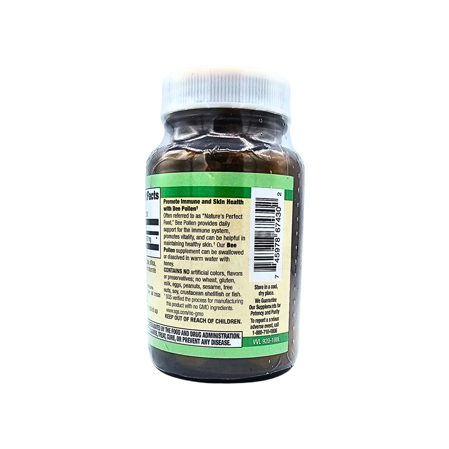 Natural Bee Pollen 500 mg Tablets