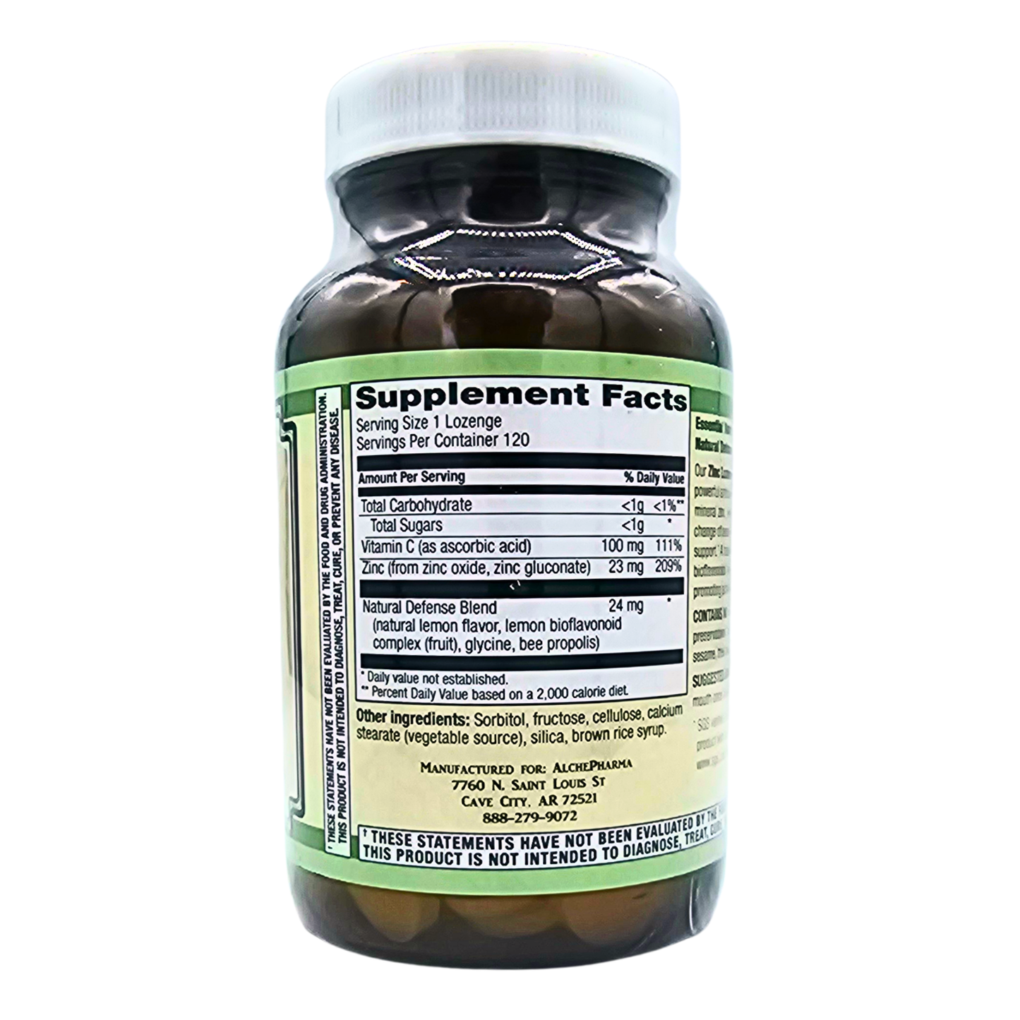 Zinc Lozenges - Cool Lemon Flavored