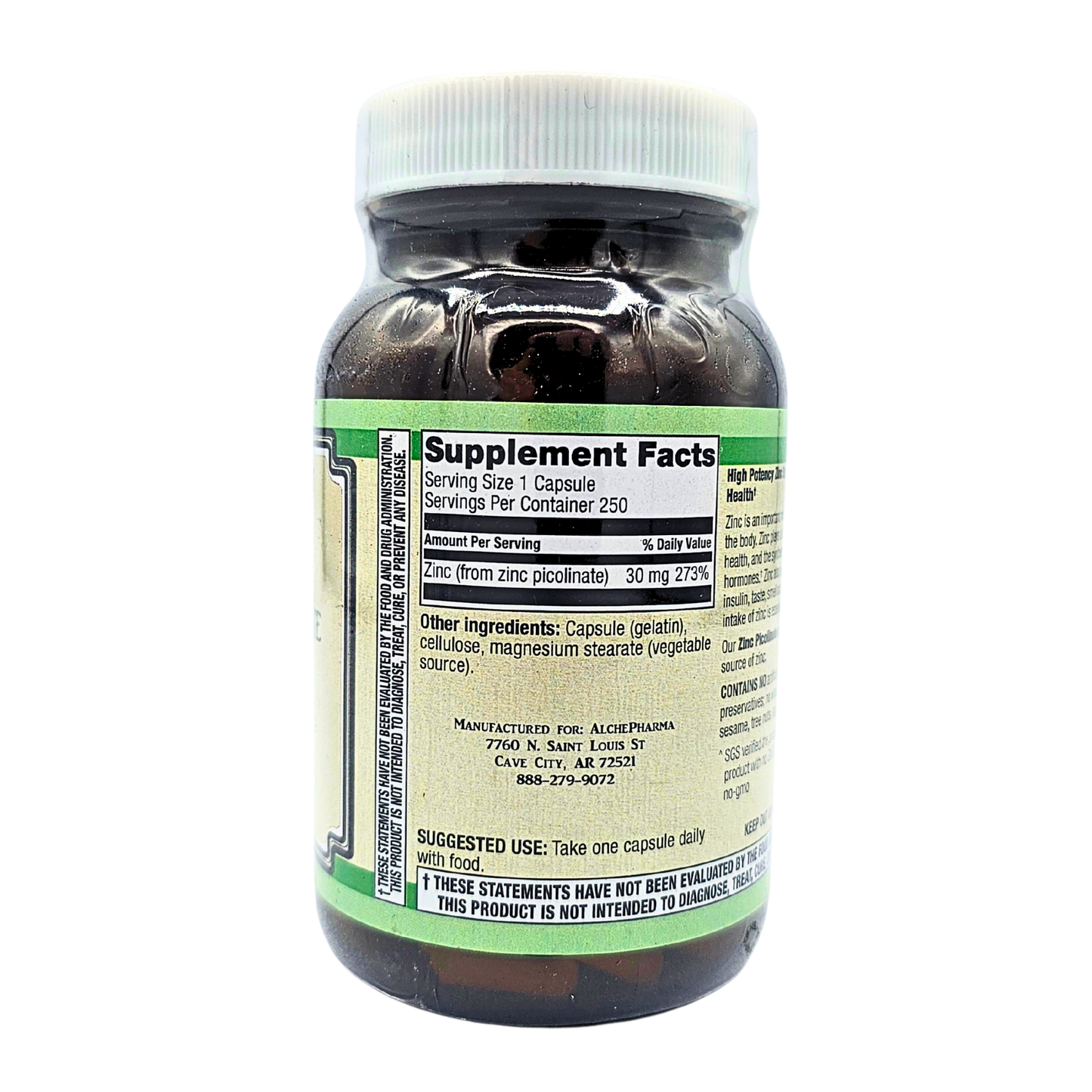 Zinc Picolinate - 30 mg - Capsules