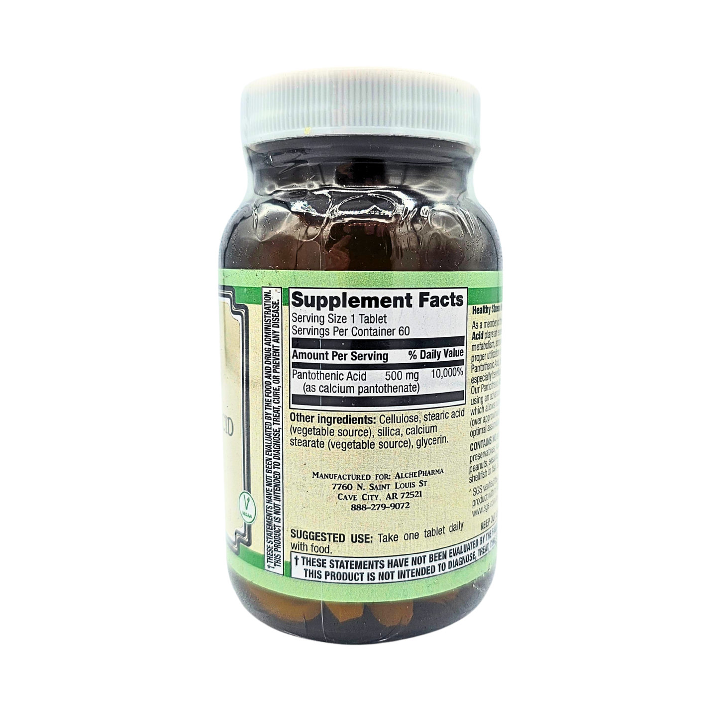Pantothenic Acid - 500 mg, Prolonged Release - 60 Tablets