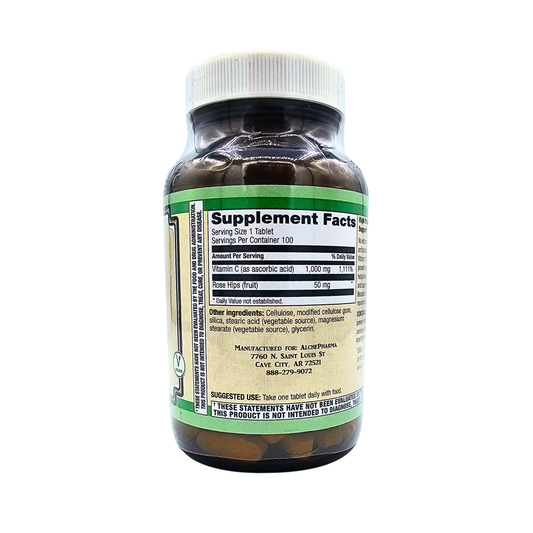Vitamin C 1,000 mg Plus Rose Hips Tablets