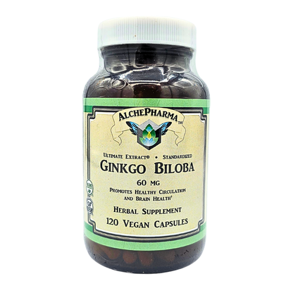 Ginkgo Biloba - 60 mg, Ultimate Extract, Standardized Capsules