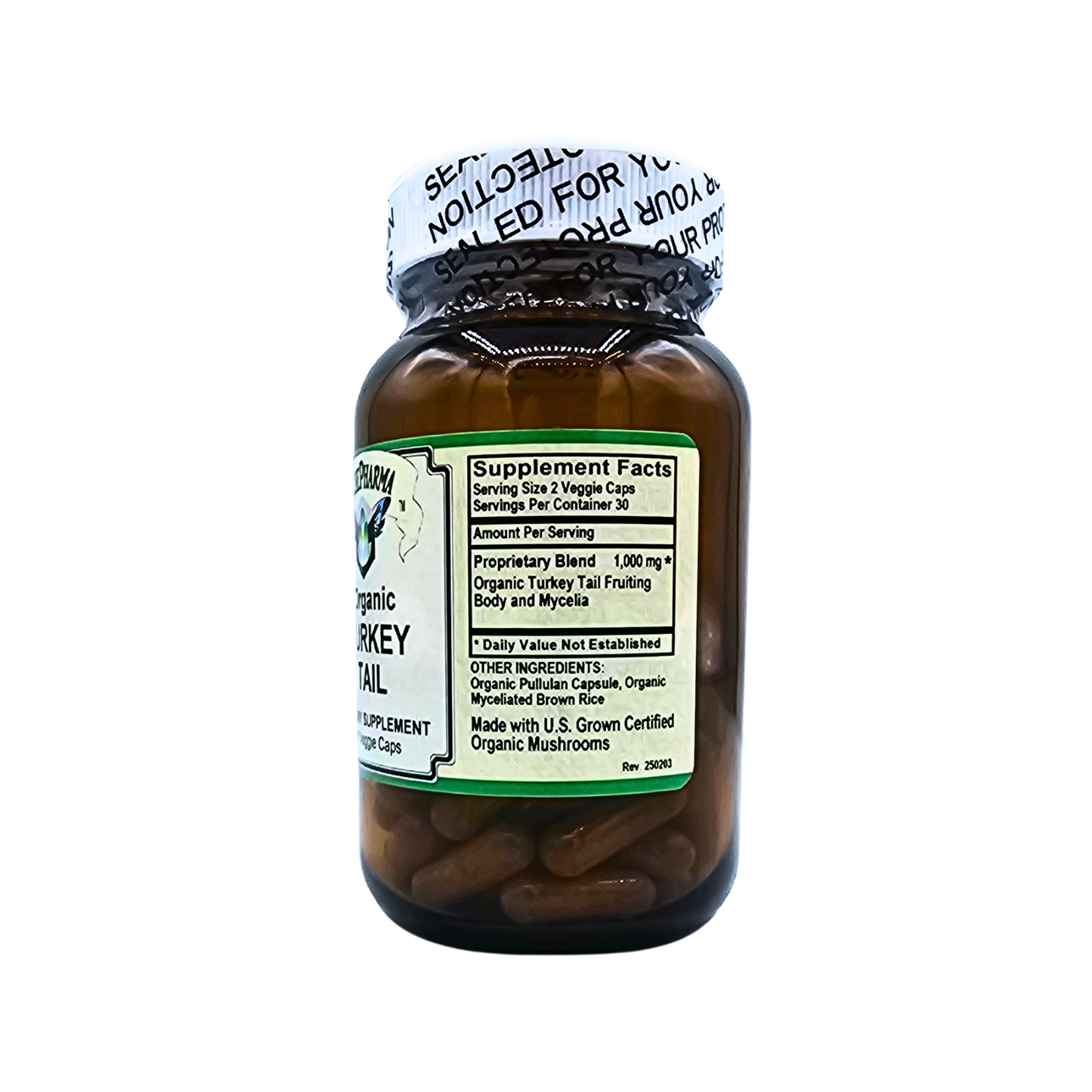 Turkey Tail - Organic 500 mg - 60 Capsules