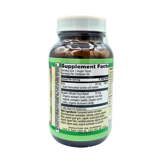 Zinc - 20 Mg, Whole Food - 60 Tablets