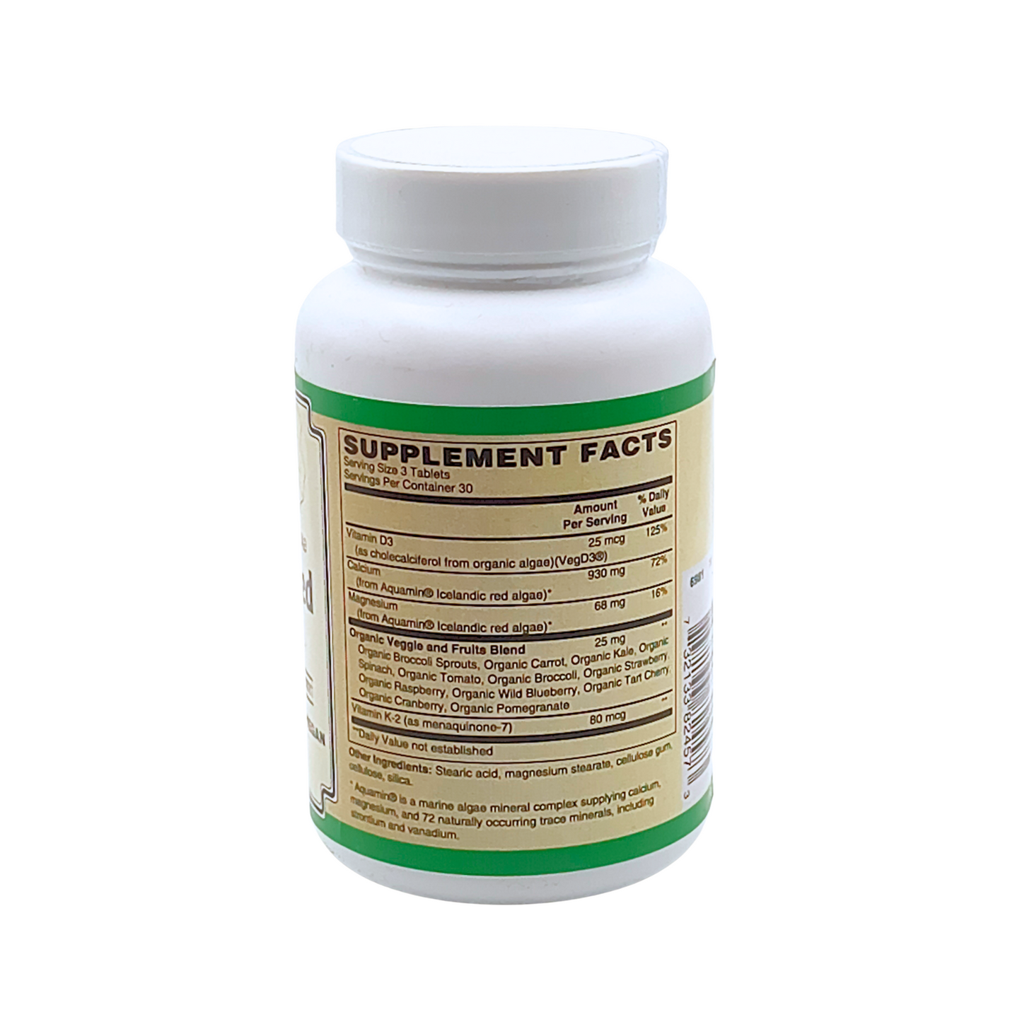 Algae-Based Calcium - Easy to Swallow Slim Tablets