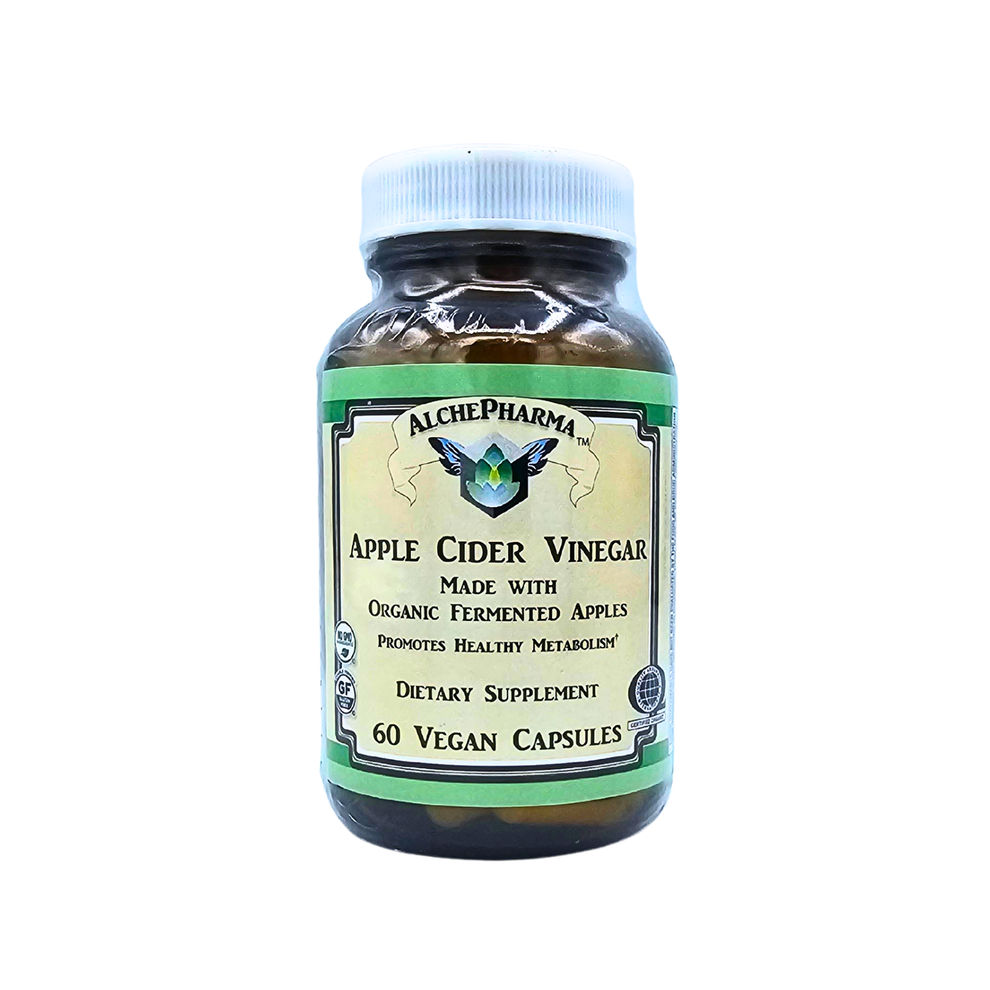 Apple Cider Vinegar - from Organic Fermented Apples - 60 Capsules