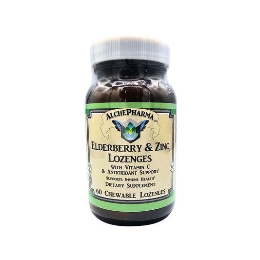 Elderberry & Zinc Lozenges - with Vitamin C and Antioxidant Support - 60 Chewable Lozenges