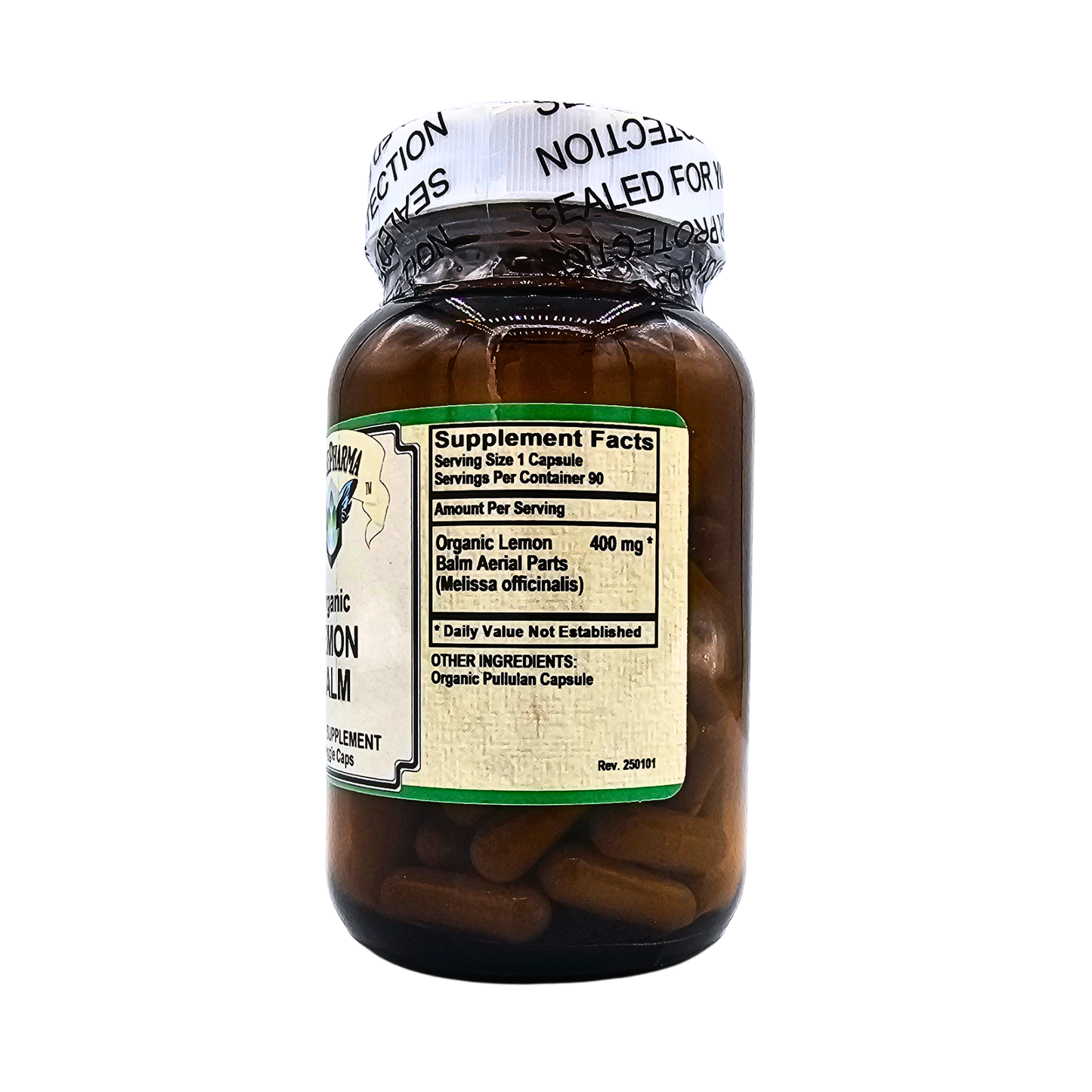 Lemon Balm - 400 Mg Organic - 90 Capsules