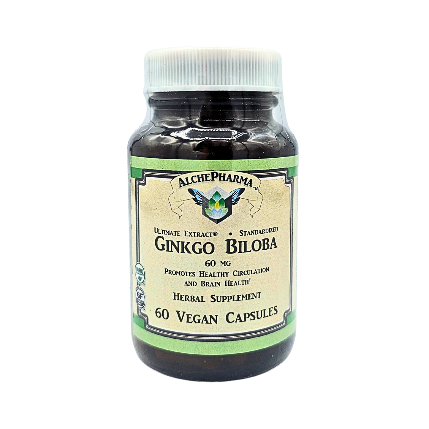 Ginkgo Biloba - 60 mg, Ultimate Extract, Standardized Capsules