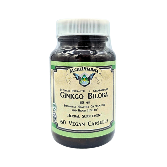 Ginkgo Biloba - 60 mg, Ultimate Extract, Standardized Capsules