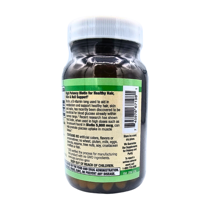 Biotin - 5,000 Mcg - 120 Capsules