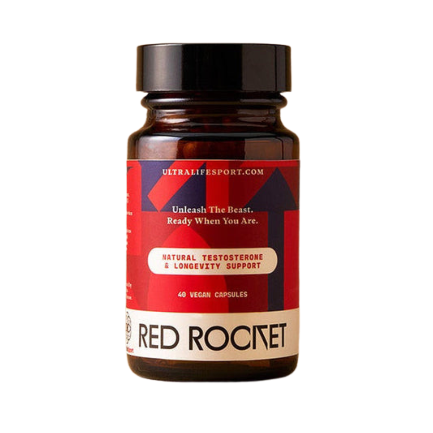 Red Rocket - Testosterone & Longevity Support - 40 Veggie Capsules