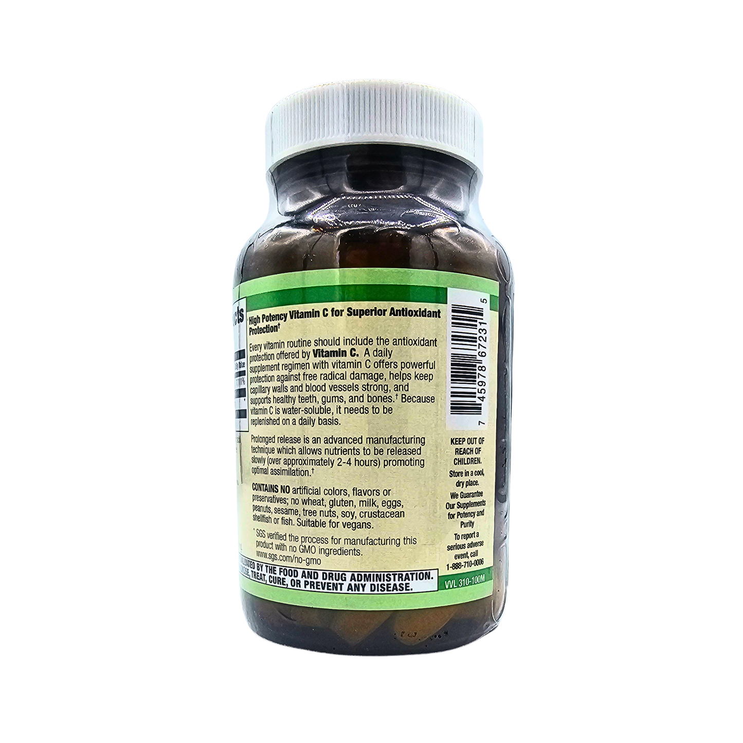 Vitamin C 1,000 mg Plus Rose Hips - Prolonged Release Tablets