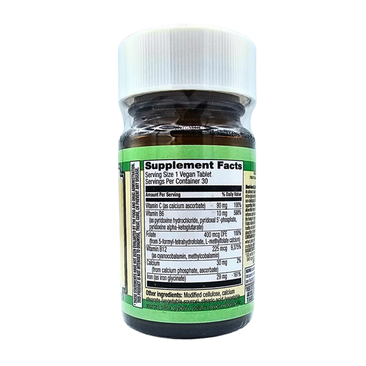 Advanced Iron Complex - with 5-MTH Folate & B Vitamins - Time Release Tablets