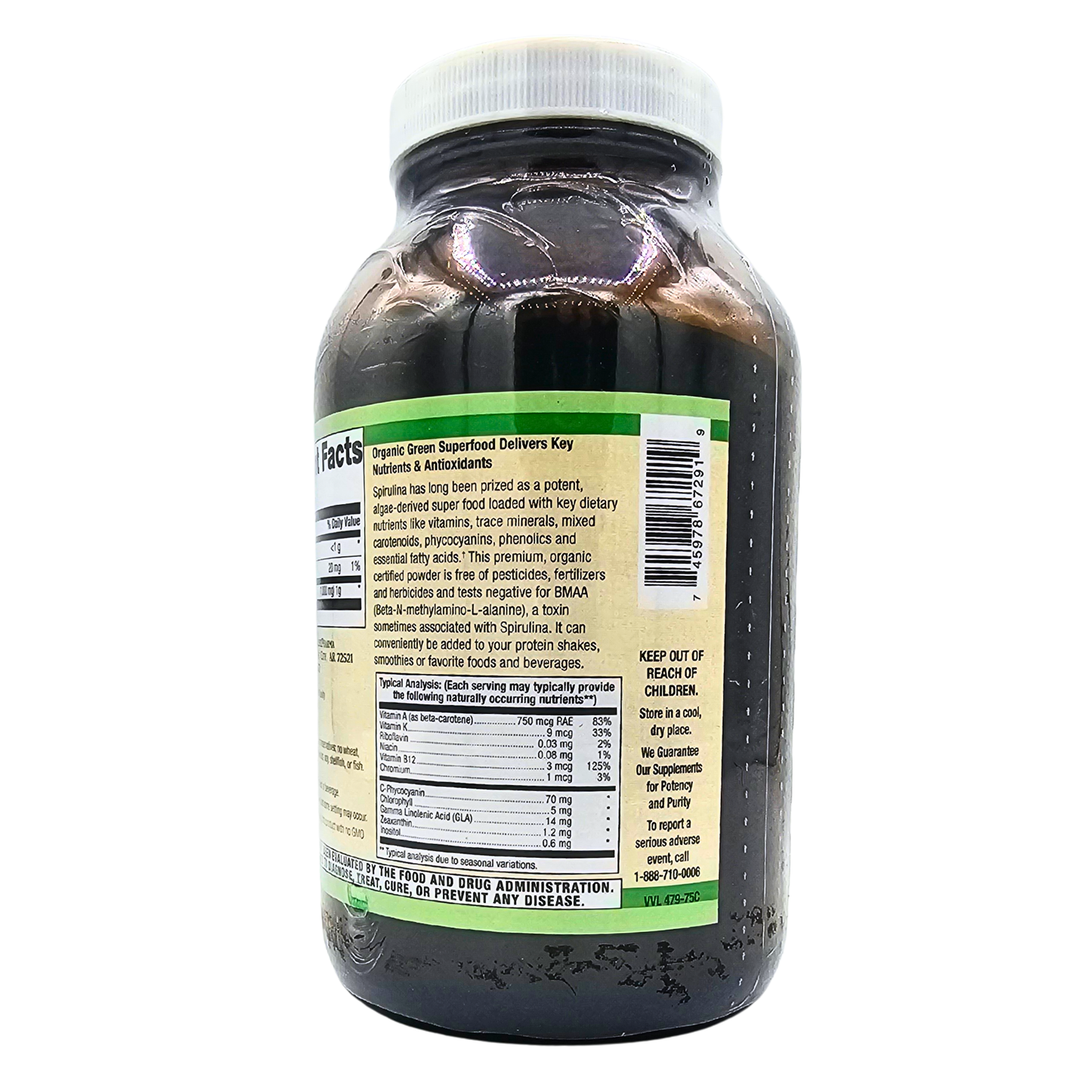 Spirulina Powder - Organic - 7.9 Oz.