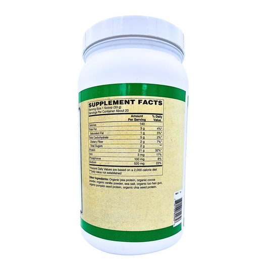 Plant Based Protein - Organic, Chocolate Flavored
