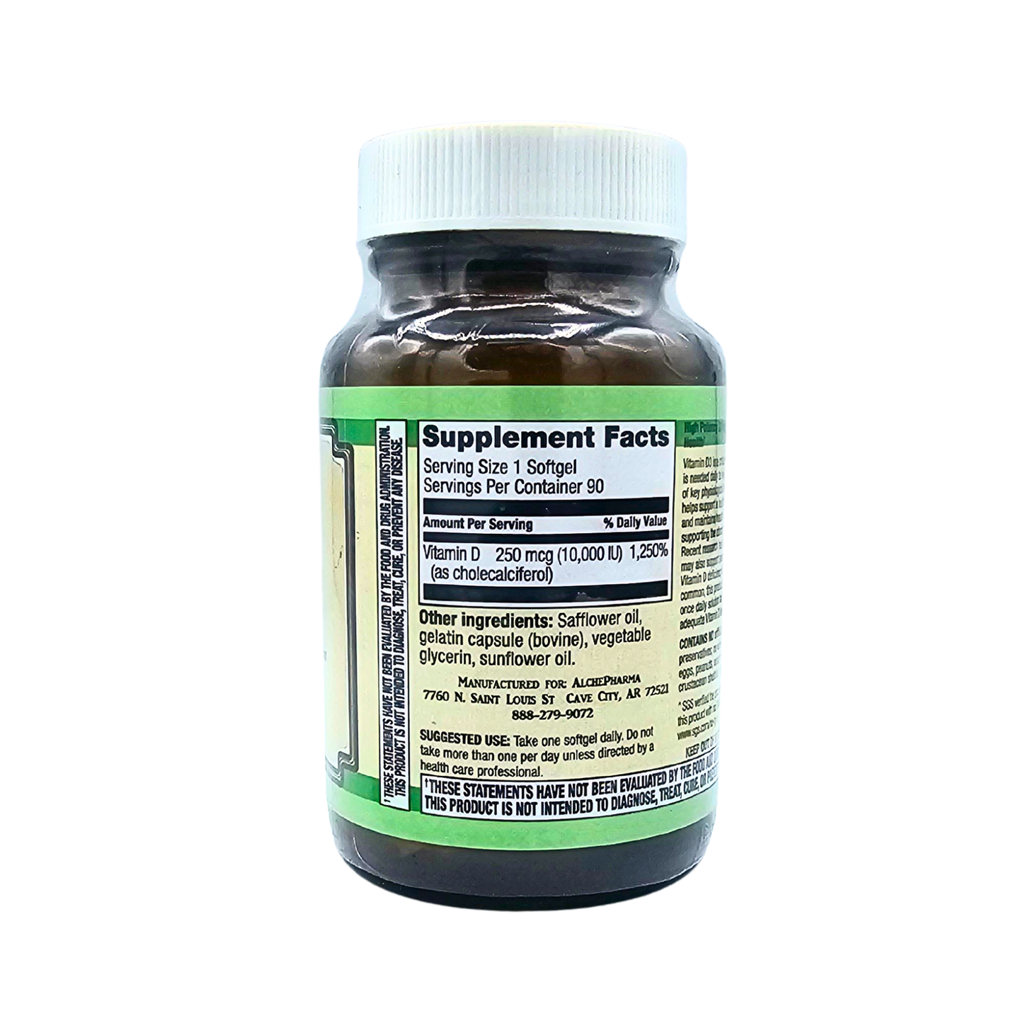 Vitamin D3 10,000IU - High-Potency Formula - 90 Softgels