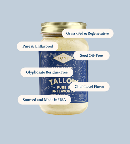 Regenerative Beed Tallow - Pure & Unflavored - 14 Oz.