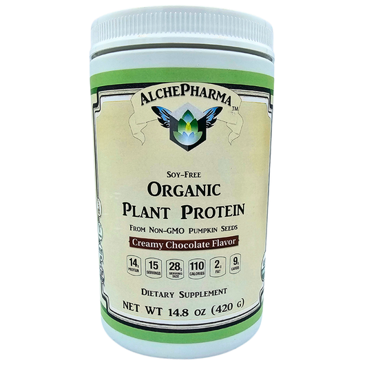 Plant Protein - Organic, Soy-Free, From Pumpkin Seeds, Creamy Chocolate - 14.8 Oz.