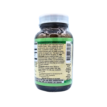High Allicin Garlic 500 mg 10:1 Extract 60 Tablets