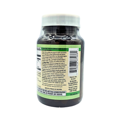 Ginkgo Biloba - 60 mg, Ultimate Extract, Standardized Capsules