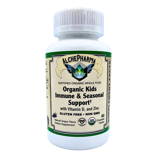 Kids Immune & Seasonal Support - Organic, Whole Food, Grape Flavored - 60 Chewable Tablets