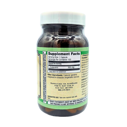 L-Glutamine 500 mg, Free Form Capsules