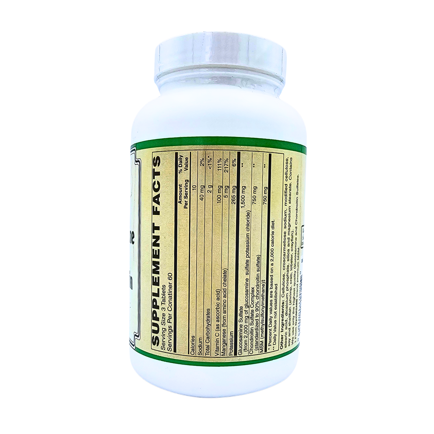 Glucosamine Sulfate, Chondroitin, & MSM Tablets