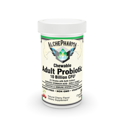 Adult Probiotic - 10 Billion CFU, Cherry Flavored - 30 Chewable Tablets