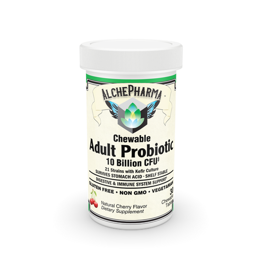 Adult Probiotic - 10 Billion CFU, Cherry Flavored - 30 Chewable Tablets